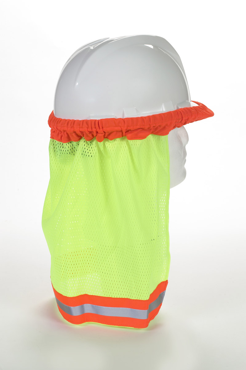 ANSI Lime Mesh Hard Hat Neck Shade w/Reflective