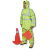 14511, ANSI Class 3 Three Piece PVC Rainsuit, MutualIndustries