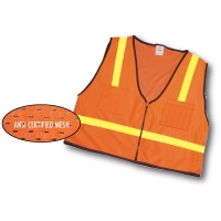 16302, ANSI Class 1 Surveyor Vest Mesh Back With Pockets, MutualIndustries