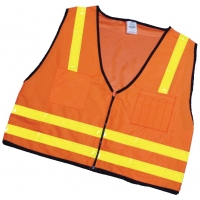 16342, ANSI Class 2 Surveyor Vest Mesh Back With Pockets, MutualIndustries