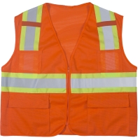 16368-1, ANSI Class 2 Mesh Orange Surveyor Vest, MutualIndustries