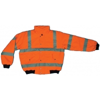 16390-45, ANSI Class 3 Orange Bomber Jacket, MutualIndustries