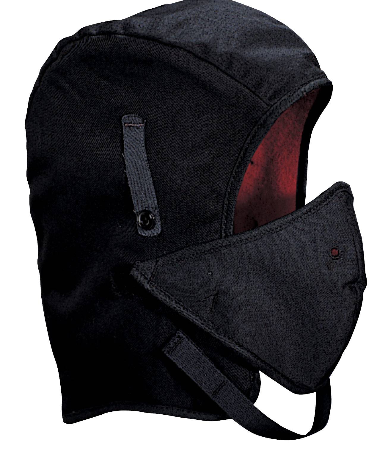 24250, WL4-250V Black Twill Long Nape w/Mouthpiece, MutualIndustries