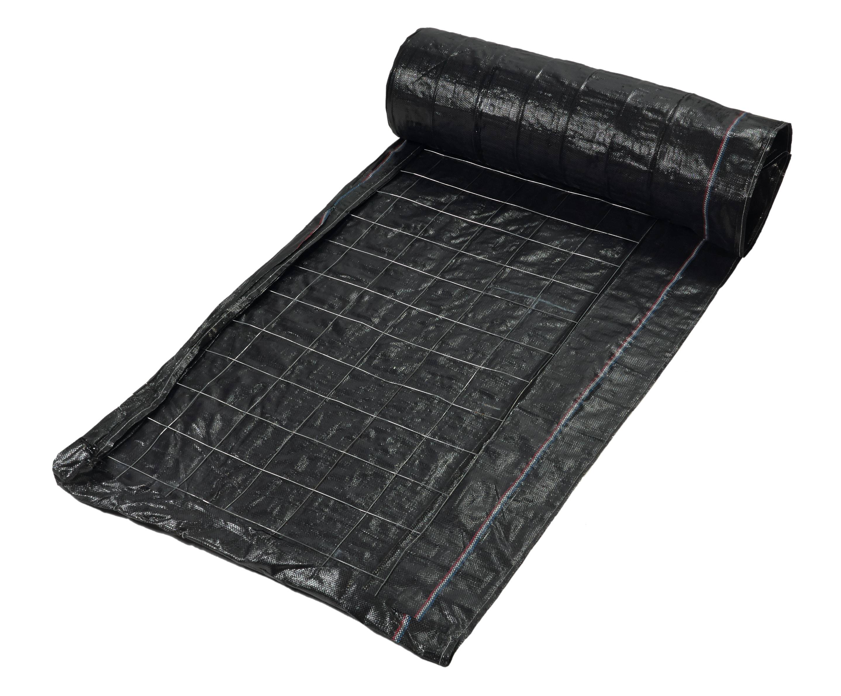 1776-45-3614, Wire Backed Silt Fence, 100 ft Length x 48 in Width fabric with 36 in wire mesh, Black, MutualIndustries