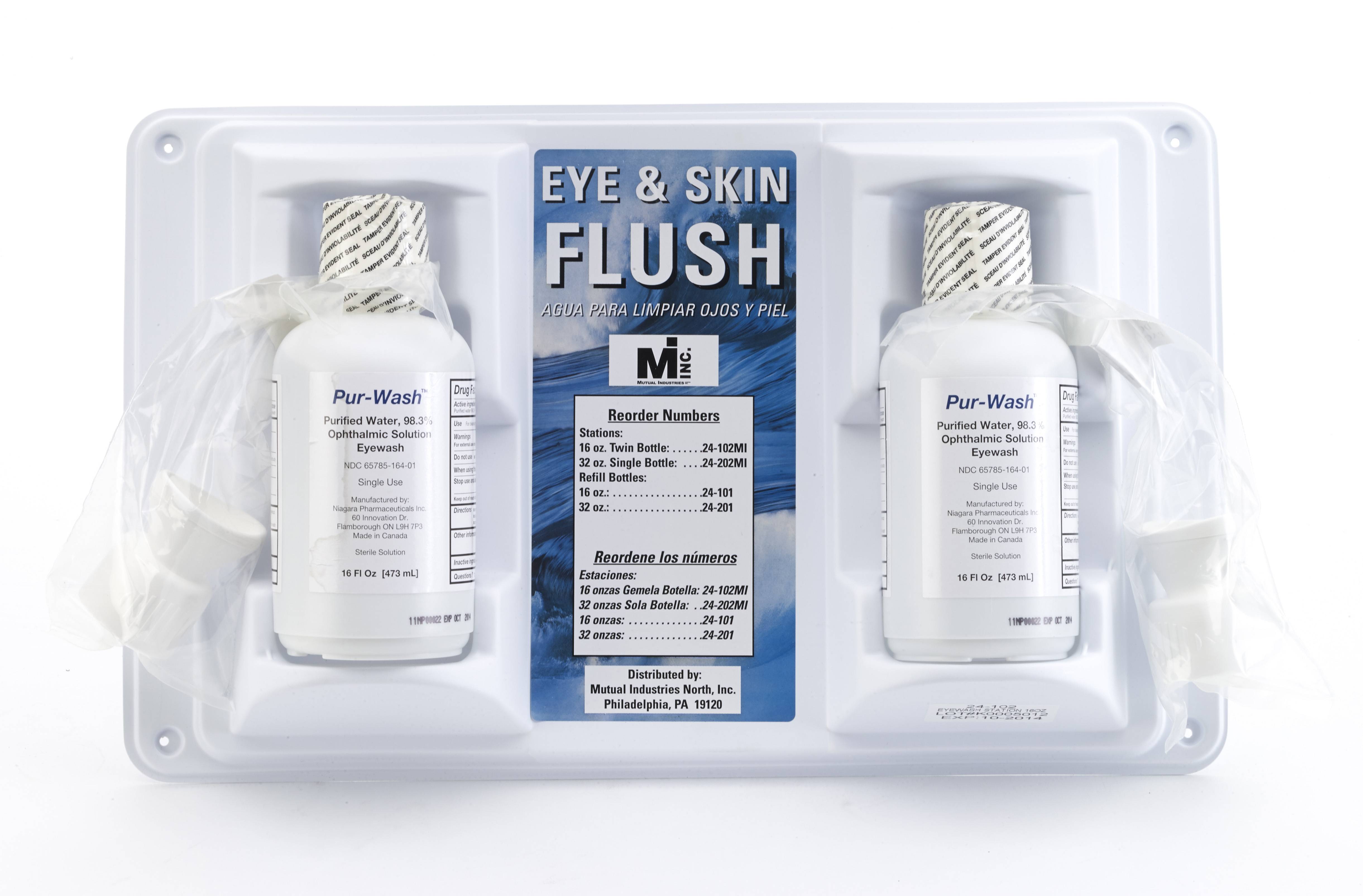 50013, Eyewash Station 16Oz Double, MutualIndustries