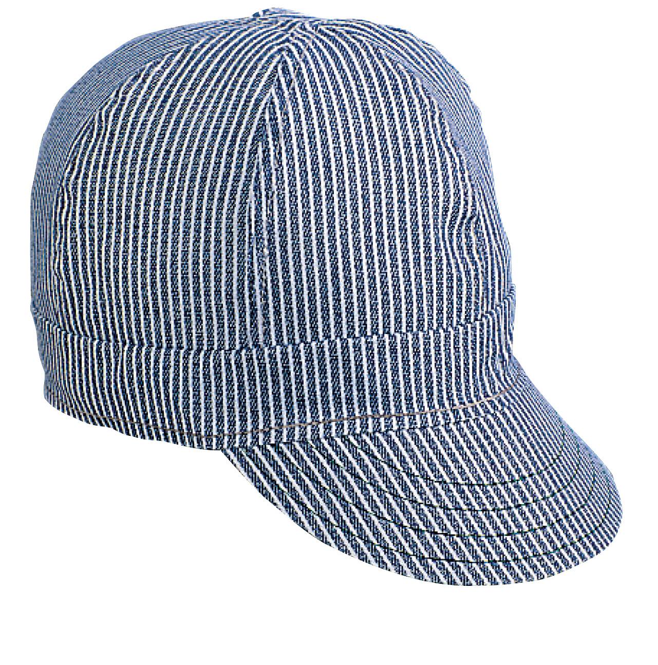 7750-0-0, Kromer Welder Cap, Cotton, Length 5, Width 6- 1 in, Hickory Stripe, MutualIndustries