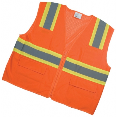 16368, ANSI Class 2 Surveyor Vest With Pouch Pockets, MutualIndustries