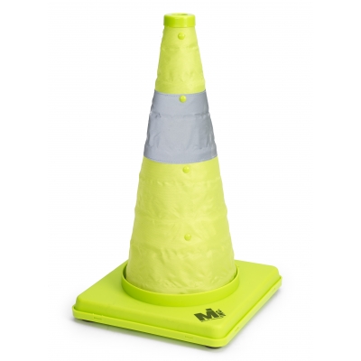 17712-1-18, 18 Deluxe Lime Collapsible Traffic Cone , MutualIndustries